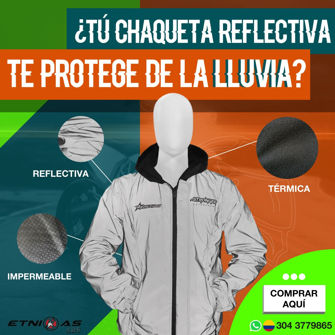 ¡Protección Total en Ruta!CHAQUETA Reflectiva 🛡️🔥