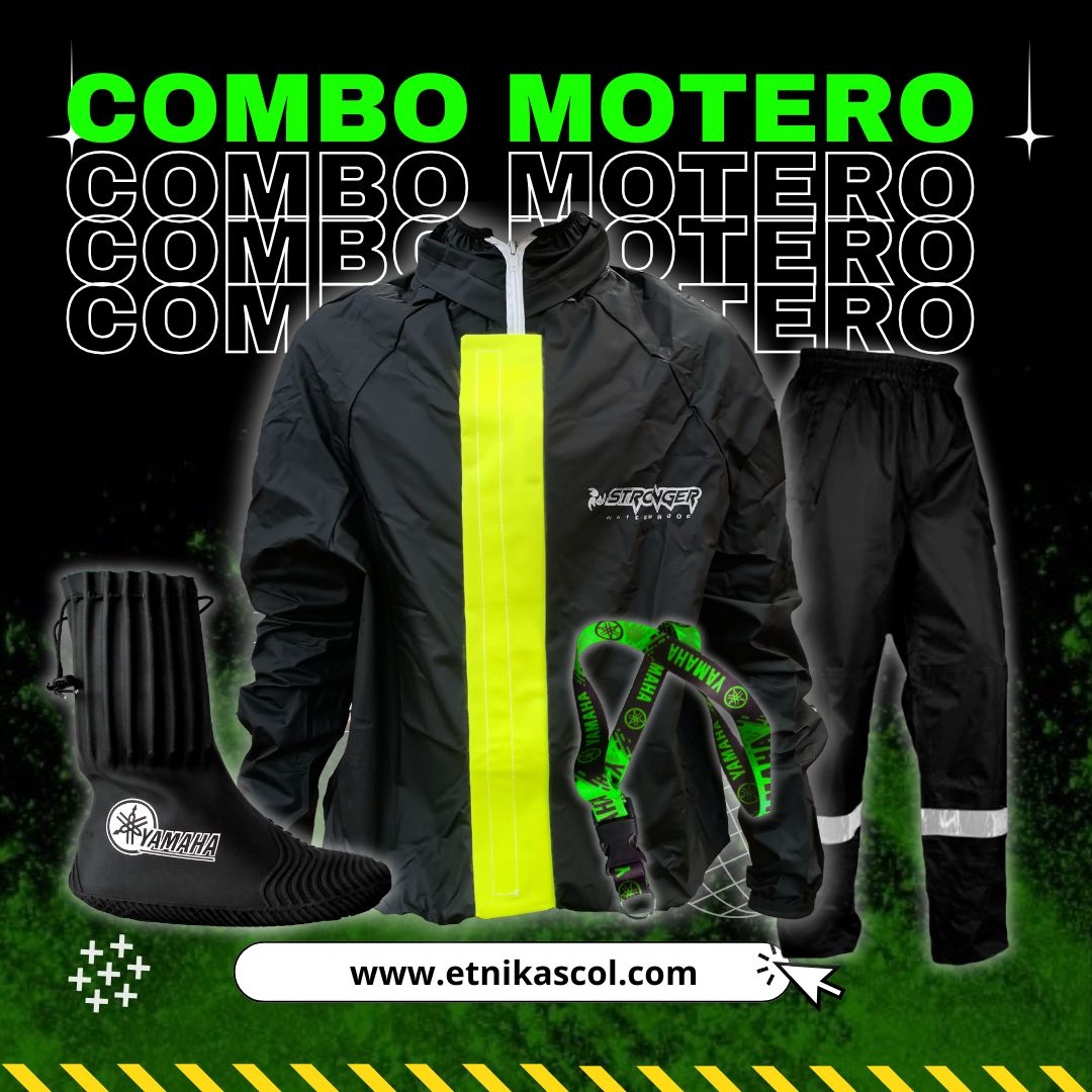 Combo Impermeable MUJER MOTERA Premium – Siliconado S8 + Botas de Látex