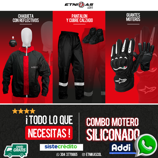 Kit impermeable motero Rainguard c8+GUANTES