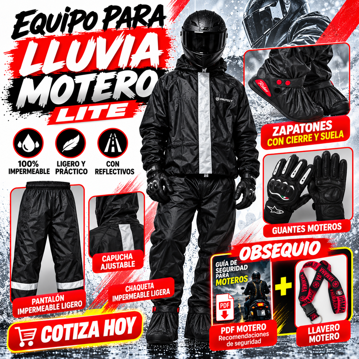 Equipo de LLUVIA MOTERO LITe
