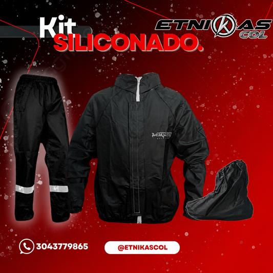 🔥 Kit Siliconado C8 Impermeable – Set Completo 4 Piezas para Motociclistas