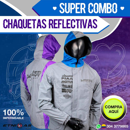 ¡compra Protección Total en Ruta! CHAQUETA  Reflectiva termica e impermeable 🛡️🔥