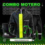 Combo Impermeable MUJER MOTERA Premium – Siliconado S8 + Botas de Látex