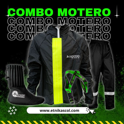 Combo Impermeable MUJER MOTERA Premium – Siliconado S8 + Botas de Látex