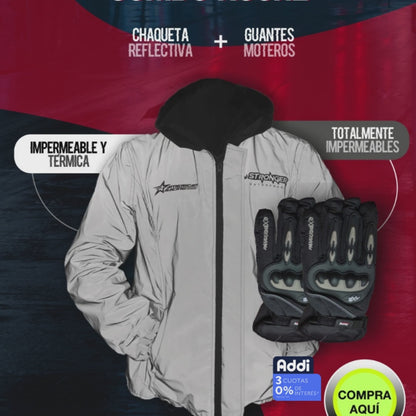 ¡compra Protección Total en Ruta! CHAQUETA  Reflectiva termica e impermeable 🛡️🔥