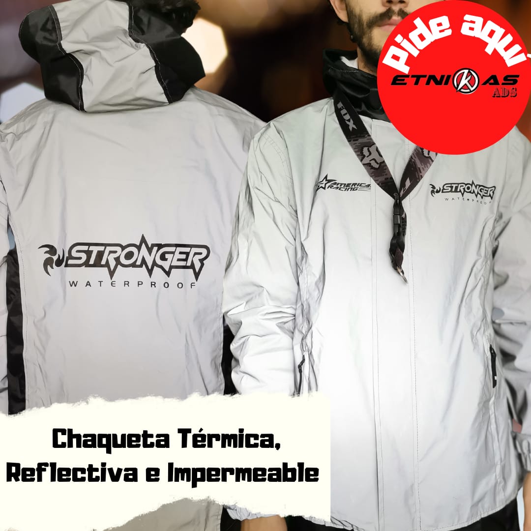 ¡compra Protección Total en Ruta! CHAQUETA  Reflectiva termica e impermeable 🛡️🔥